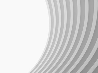 Abstract of white curved architectural pattern background,Concept of future modern facade design on architecture,3d rendering	