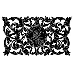 Vintage baroque ornament, corner. Retro pattern antique style acanthus. Decorative design element filigree calligraphy vector. - stock vector