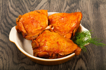 Roasted chicken thigh