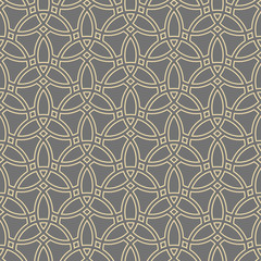 Seamless vector ornament. Modern background. Geometric modern golden pattern