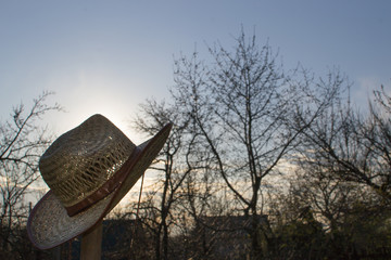 farmer hat after work