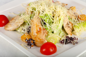 Caesar salad with chicken