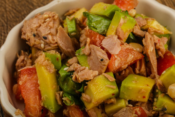 Tuna and avocado salad
