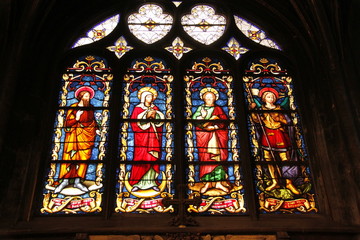 Vitrail de l'&eacute;glise Saint-Germain-l'Auxerrois &agrave; Paris