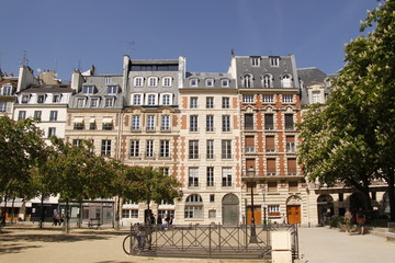 Fototapeta na wymiar Place Dauphine sur l'île de la Cité à Paris