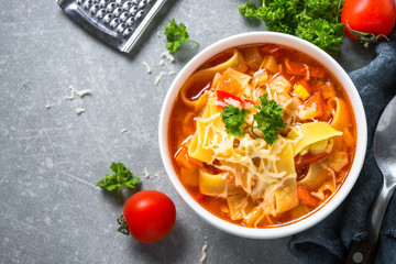 Minestrone traditional italian soup