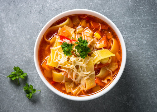 Minestrone traditional italian soup