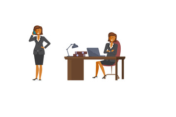 flat design business woman