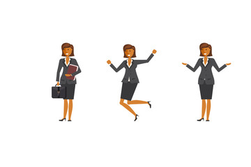 flat design business woman