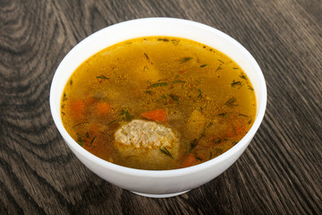 Soup with meatballs