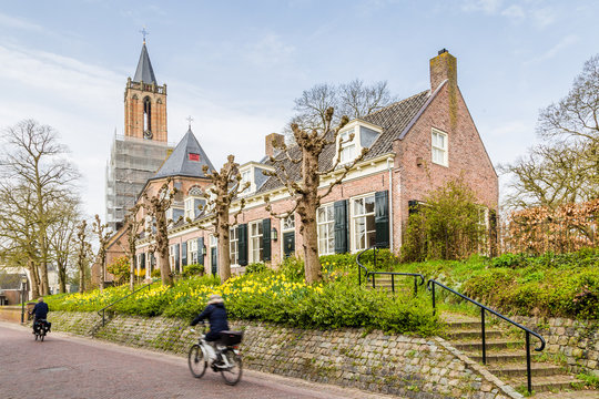 Cityscape of Amerongen a historic little town in the province of Utrecht in the Netherlands. Amerongen is  known from  his castle of Amerongen
