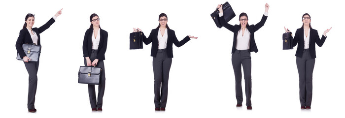 Young businesswoman in various poses