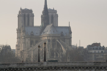 Fototapeta na wymiar Paris, France, katedra Notre Dame