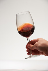 Smooth red wine surface