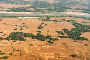 Fototapeta premium Aerial view of Bangladesh agriculture land