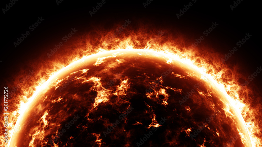 Wall mural sun fusion energy and artificial intelligence technology can help physicists predict hazardous solar