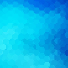 Fototapeta na wymiar Background made of blue hexagons. Square composition with geometric shapes. Eps 10