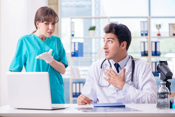 Doctor angry at his assistant due to medical error