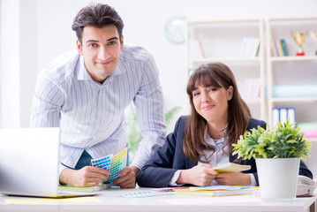 Obraz premium People discussing new design of project