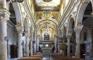 Fototapeta premium Central nave of Matera Duomo Cathedral