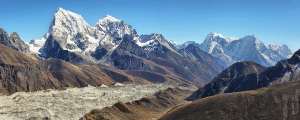 Plaid mouton avec photo Lhotse View of Everest and Lhotse peaks from Gokyo Ri, Nepal