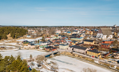 Porvoo at sunset in spring time