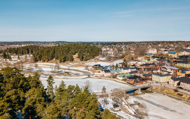 Porvoo at sunset in spring time