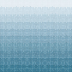 400 Blue Puzzles. Vector Illustration.