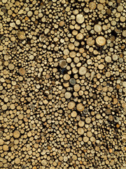 Rundholz Brennholz Struktur Hintergrund gestapelt