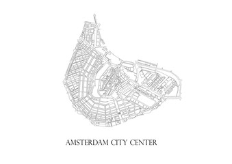 Amsterdam City center map 