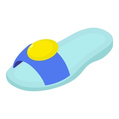 Beach sandal icon. Isometric illustration of beach sandal vector icon for web
