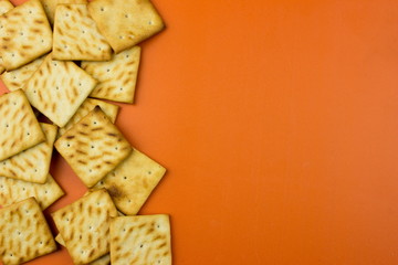 Сookies and snacks. Food concept. Empty space for text and design