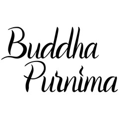 Buddha Purnima hand written lettering