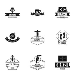 Brazil logo set. Simple set of 9 brazil vector logo for web isolated on white background