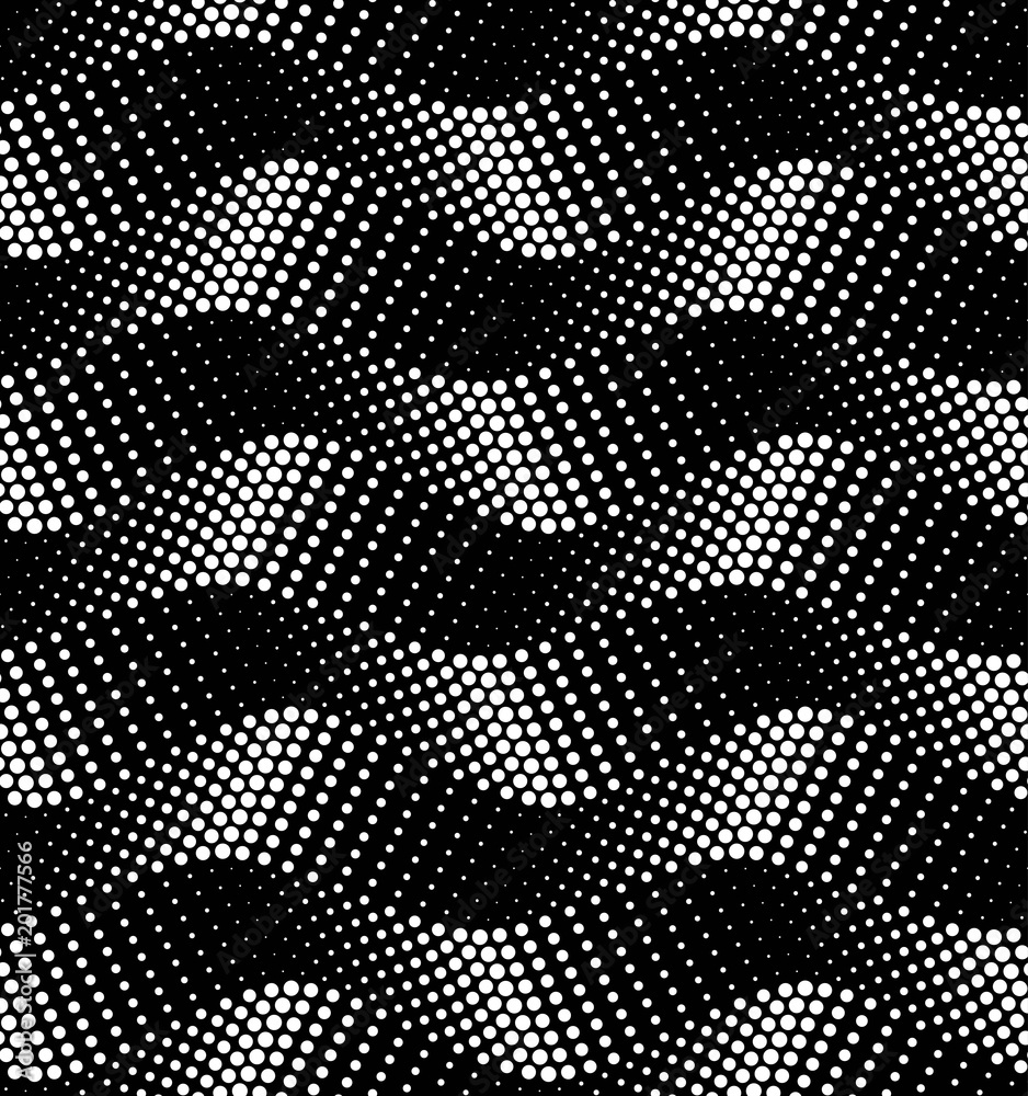 Wall mural vector seamless texture. modern geometric background. monochrome repeating pattern with curved wavy 
