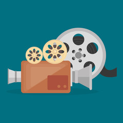 cinema camera film entertainment icon vector illustration design