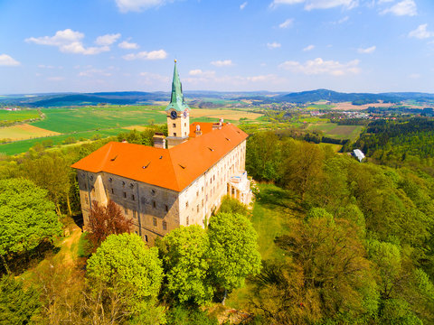 The Zelena Hora ("Green Mountain") is a castle on the south side of Nepomuk, in the Czech Republic. It is the home of Saint John of Nepomuk who was born here in around 1340.