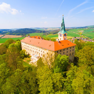 The Zelena Hora ("Green Mountain") is a castle on the south side of Nepomuk, in the Czech Republic. It is the home of Saint John of Nepomuk who was born here in around 1340.
