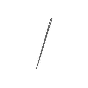 Needle Icon. Flat isolated vector illustration needle for sewing, on a white background.