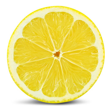 lemon half isolated