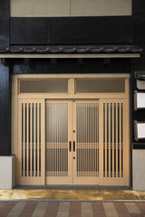 Japanese Style Lattice Door Entrance