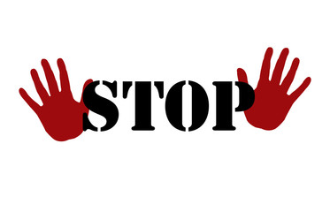 Stop logo illustration