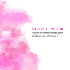 Watercolor painted light pink background with white space for text.