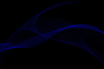 Vector abstract hi-tech background. Blue particle waves.