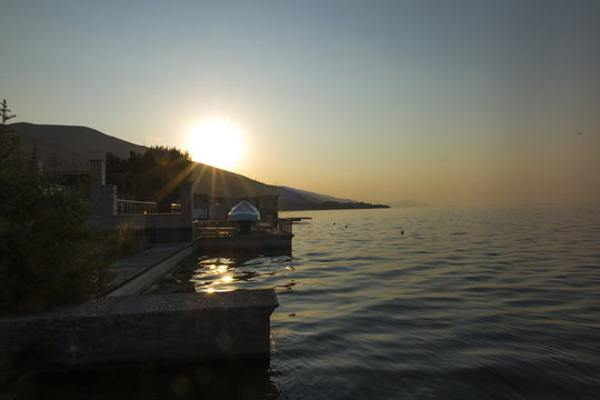 The shore of the high lake of Sevan