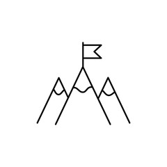 career achievement vertex symbol line black vector icon