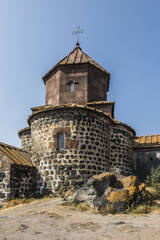 Fototapeta na wymiar Sevanavank is a monastic complex located on the northwest coast of Lake Sevan in the Gegharkunik Province of Armenia, not far from the town of Sevan