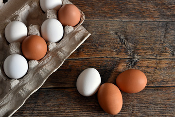 Rustic Farm Eggs Background