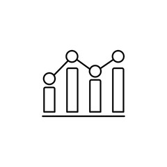 grouth progress growing symbol line black vector icon