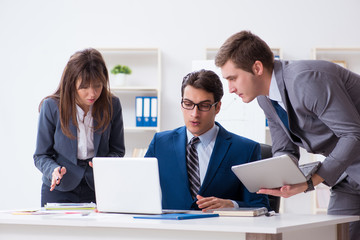 Business meeting with employees in the office